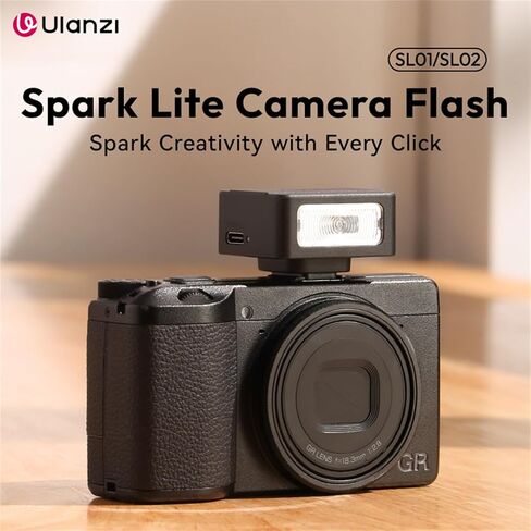 Ulanzi SL01 Mini Flash Speedlite On-Camera GN8 6500K for Sony Canon Nikon | Support Universal Touchpoint DSLR, Standard Single Contact Hot Shoe, for Fuji Panasonic Pentax Olympus, Type-C Rechargeable in Kuwait