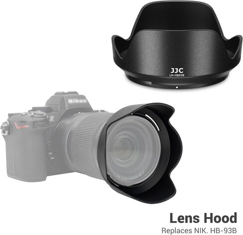 JJC HB-93B Reversible Lens Hood for Nikon NIKKOR Z 24-105mm f/4-7.1 Lens | Replaces Nikon HB-93B Hood, Compatible with 67mm Filter/Cap for Nikon ZR Zf Z5 II Z6 III Z7 II Z8 Z9 Cameras, No Vignetting in Kuwait
