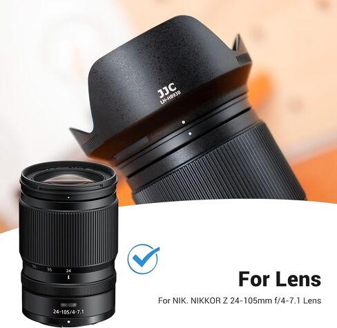 JJC HB-93B Reversible Lens Hood for Nikon NIKKOR Z 24-105mm f/4-7.1 Lens | Replaces Nikon HB-93B Hood, Compatible with 67mm Filter/Cap for Nikon ZR Zf Z5 II Z6 III Z7 II Z8 Z9 Cameras, No Vignetting in Kuwait