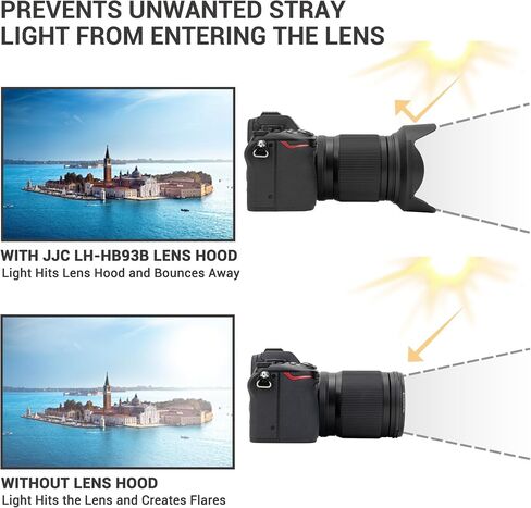 JJC HB-93B Reversible Lens Hood for Nikon NIKKOR Z 24-105mm f/4-7.1 Lens | Replaces Nikon HB-93B Hood, Compatible with 67mm Filter/Cap for Nikon ZR Zf Z5 II Z6 III Z7 II Z8 Z9 Cameras, No Vignetting in Kuwait