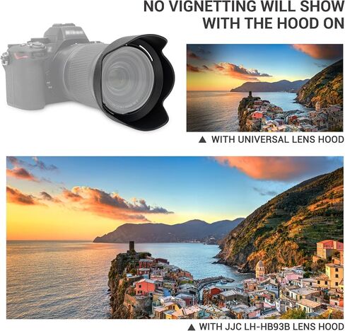 JJC HB-93B Reversible Lens Hood for Nikon NIKKOR Z 24-105mm f/4-7.1 Lens | Replaces Nikon HB-93B Hood, Compatible with 67mm Filter/Cap for Nikon ZR Zf Z5 II Z6 III Z7 II Z8 Z9 Cameras, No Vignetting in Kuwait