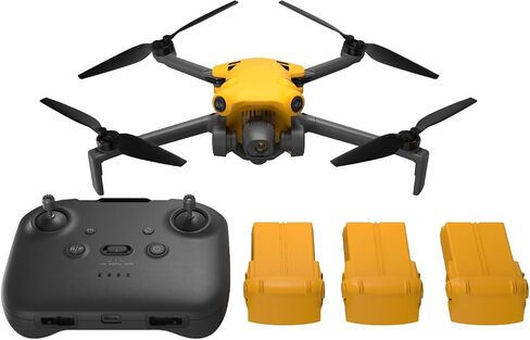 SKYROVER X1 48MP 4K Fly More Combo Drone (Yellow) Bundle with Hard Case and Accs | Hard Case, Accs in Kuwait