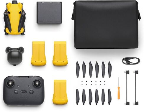 SKYROVER X1 48MP 4K Fly More Combo Drone (Yellow) Bundle with Hard Case and Accs | Hard Case, Accs in Kuwait