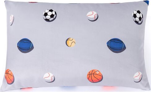Kids SquishPillow (Small) + Pillowcase (White “Squad Goals" Print) by Original Squishmallows (13" x 8") in Kuwait