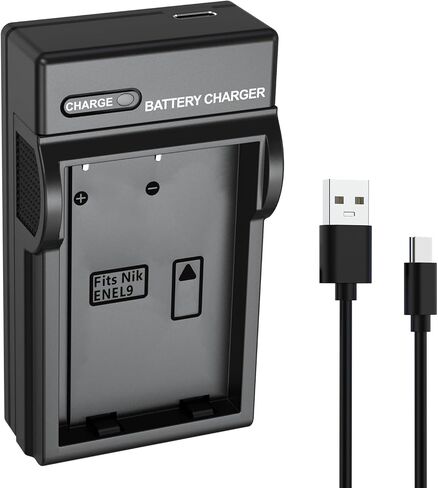 EN-EL9 Battery Charger for Nikon D40, D40X, D60, D3000, D5000 Digital SLR Camera with USB C Cable, Battery Charger Compatible with MH-23 EN-EL9a EN-EL9e in Kuwait