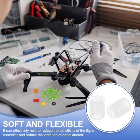 MECCANIXITY RC Anti Vibration Rubber Balls for RC F4 F7 Flight Controller RC Drone Accessories M3x8mm(Clear), Pack of 20 in Kuwait