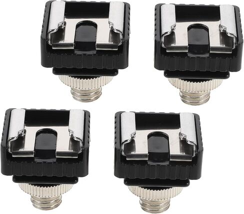 4pcs Hot Shoe Mount Adapter for Flash with 1/4 to 3/8 Male Tripod Screw Lightweight Alloy Flash Shoe Mount Converter Compatible with Cameras for Studio and Video Shoots in Kuwait