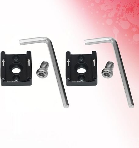 2 Set Metal Cold Shoe Flash Mount Adapter Bracket with Screw Aluminum Alloy Quick Release Hot Shoe Base for Camera Compatible with Flashes in Kuwait