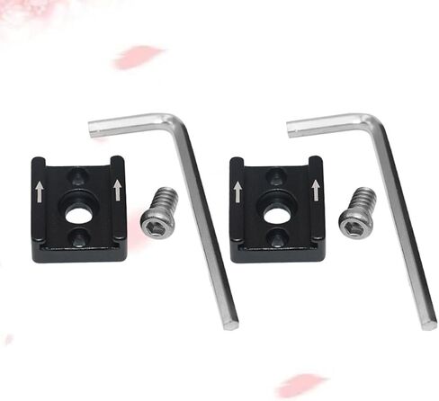 2 Set Metal Cold Shoe Flash Mount Adapter Bracket with Screw Aluminum Alloy Quick Release Hot Shoe Base for Camera Compatible with Flashes in Kuwait
