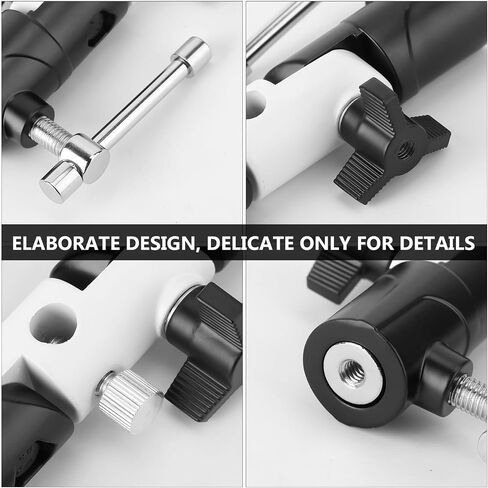 Section Adjustable U-Shape Flashlight Holder Stand for Photography Black White in Kuwait