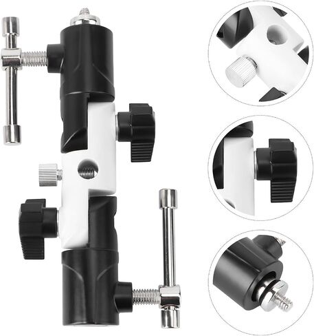 Section Adjustable U-Shape Flashlight Holder Stand for Photography Black White in Kuwait