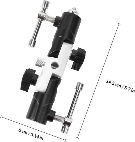 MERRYHAPY Section Adjustable U-Shape Aluminum Flashlight Holder Lightweight Photography Light Stand Accessory Black White in Kuwait