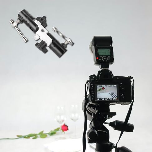 MERRYHAPY Section Adjustable U-Shape Aluminum Flashlight Holder Lightweight Photography Light Stand Accessory Black White in Kuwait