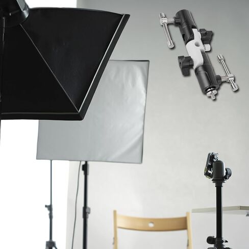 MERRYHAPY Section Adjustable U-Shape Aluminum Flashlight Holder Lightweight Photography Light Stand Accessory Black White in Kuwait