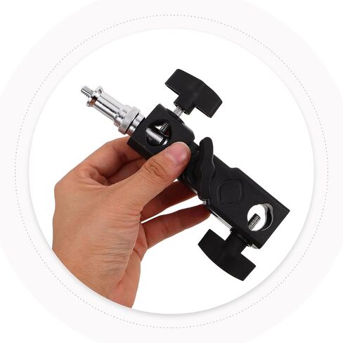ibasenice Compact Flash Stand Bracket with Umbrella Mount for Light Stand, Hot Shoe Adapter, and Tripod Compatible with Outdoor Photography and Weddings, Made of Sturdy Abs and Metal in Kuwait