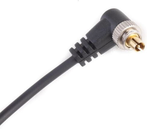 Elbow to 3.5mm Straight Male Flashing Sync Cable Cord for 580EXII 7D 5DII 50D 40D 30D 20D 10D D300S with Screw Spring Shutter Release Cord in Kuwait