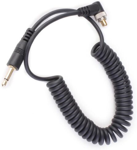 Telescopic to 3.5mm Male Flashing Sync Cable with Scre for D300S D300 D200 D100 D700 D3X Professional Use Male to in Kuwait