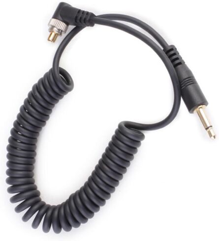 Telescopic to 3.5mm Male Flashing Sync Cable with Scre for D300S D300 D200 D100 D700 D3X Professional Use Male to in Kuwait