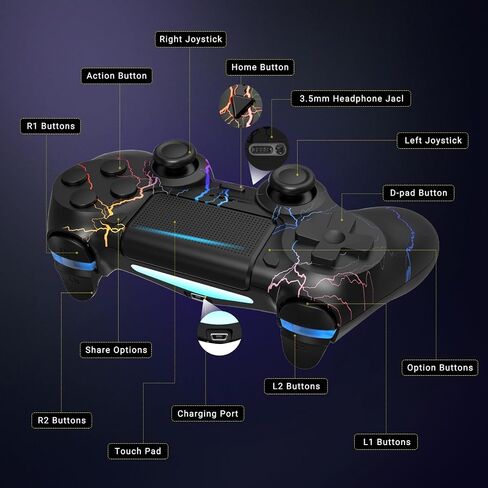2 Pack for PS4 Controller,Wireless Controller for PS4/Pro/Slim/PC in Saudi Arabia