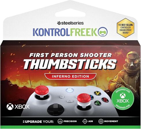 KontrolFreek FPS Freek Inferno لوحدة تحكم Xbox One وXbox Series X | عصا التحكم للأداء | 1 شاهقة، 1 متوسطة الارتفاع | أحمر/أبيض in Kuwait