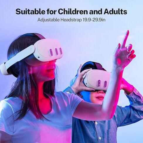 YOGES 10000mAh Battery Head Strap Compatible with Meta Quest 3S & Quest 3, Rechargeable Headstrap Detachable Magnetic Battery to Extend Playtime for VR Headset Compatible with Meta Quest 3S in Saudi Arabia