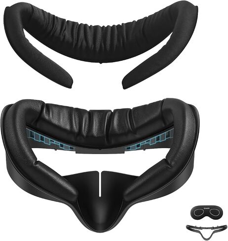AMVR Facial Interface Face Pad Cover Compatible with Meta/Oculus Quest 3S Accessories, Comfort PU and Ice Silk Cotton Cushion,Not Fit Q3 (Larger) in Saudi Arabia