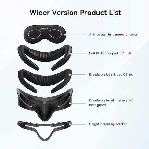 AMVR Q3SFC1 Facial Interface Pad for Quest 3S, PU & Ice Silk, Not Fit Q3 in Saudi Arabia