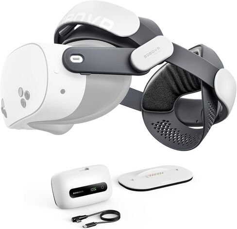 BOBOVR M3 Pro+ Battery Head Strap Compatible with Meta Quest 3S and Quest 3, Includes BM60 Battery and Fast Charging Dock, Dual-Mode VR Strap, Reduced Face Pressure, Stable Fit for Active Play | Includes BM60 Battery and Fast Charging Dock, Dual-Mode VR S in Saudi Arabia