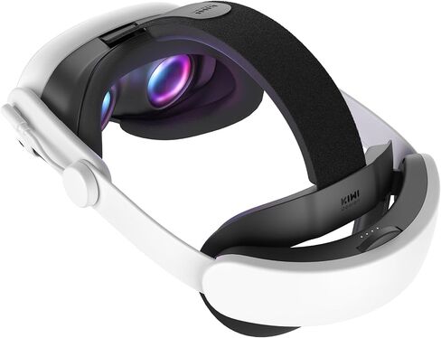 KIWI design K4 Boost Battery Head Strap for Meta Quest 3/3S | Adjustable VR Headband Accessories with Dual Charge, Extend Playtime & Reduce Facial Stress for Kids and Adults in Saudi Arabia