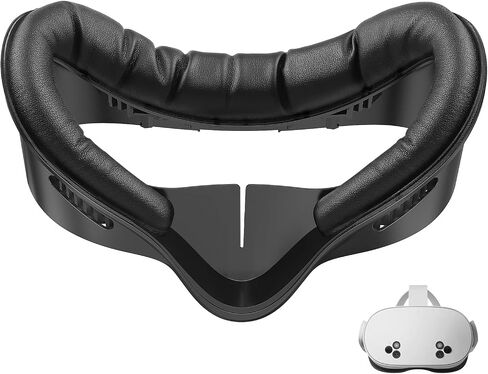 Face Pad for Meta Quest 3S Facial Interface for Oculus Quest 3S Accessories Vr Face Cover Replacement with Sweet-Proof PU Leather Foam Cushion Black in Saudi Arabia