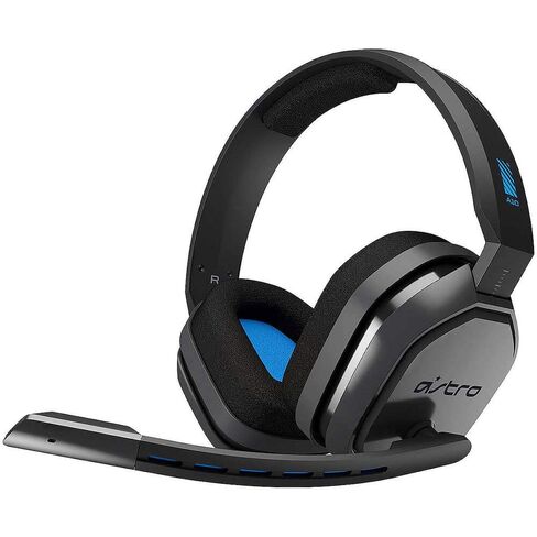 ASTRO Gaming A10 Wired Gaming Headset, Lightweight and Damage Resistant, ASTRO, 3.5 mm Audio Jack, for Xbox Series X|S, Xbox One, PS5, PS4, Nintendo Switch, PC, Mac- Black/Blue | Lightweight, Damage Resistant, ASTRO Audio, Dolby ATMOS, 3.5mm Jack, for Xbo in Saudi Arabia