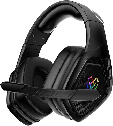 Tatybo Wireless Gaming Headset with Mic, 7.1 Sound 50mm Driver, White Black | FPS & RPG Audio, 2.4G/BT 5.3/USB-C, 30H battery, Low latency for PS5/PS4/PC/Switch/Laptop/Mobile in Saudi Arabia