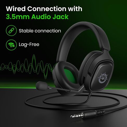 Flare X Wired Gaming Headset with Mic for Xbox Series S/X PS5 PC | 50mm driver, Flip-to-mute cardioid mic, 3.5mm audio jack in Saudi Arabia