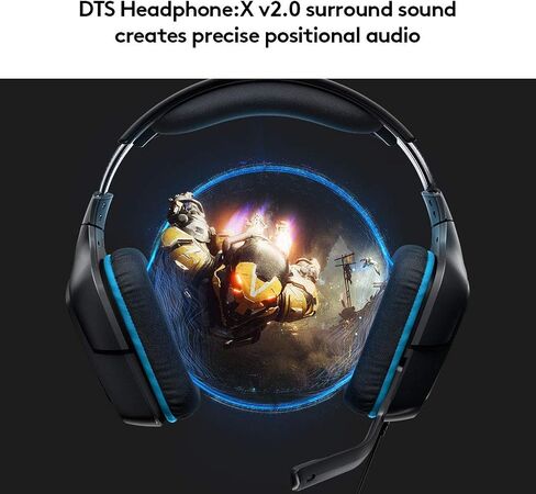 Logitech G432 Wired Gaming Headset - Black | DTS Headphone:X 2.0, 50 mm audio drivers, USB and 3.5 mm jack, Flip-to-Mute mic, PC compatible in Kuwait