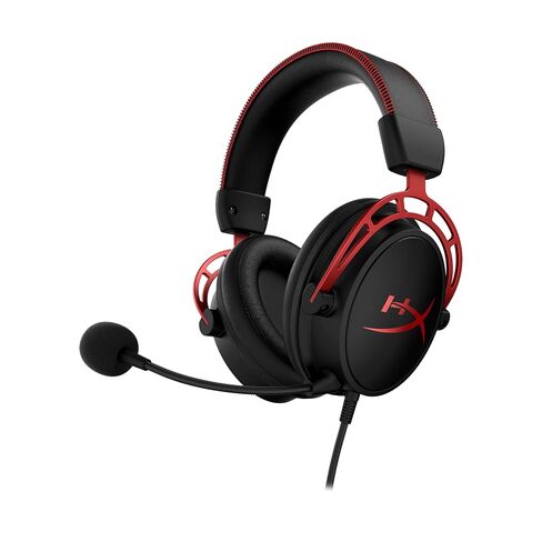 HyperX Cloud Alpha - Gaming Headset, Dual Chamber Drivers, Legendary Comfort, Aluminum Frame, Detachable Microphone, Works on PC, PS4, PS5, Xbox One, Xbox Series X|S, Nintendo Switch and Mobile – Red | Dual Chamber Drivers, Legendary Comfort, Aluminum Fra in Kuwait