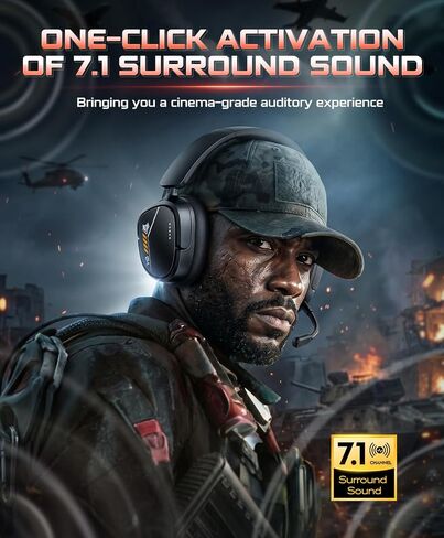 NUBWO Wireless Gaming Headset for PS5, PS4, PC, Switch 7.1 Surround Sound | 2.4GHz USB & Type-C, 80Hr Battery, 270g, Foldable, Mic Monitoring, Compatible with Laptop, Mac, ideal for FPS, RPG in Saudi Arabia