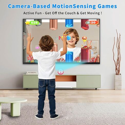 وحدة تحكم ألعاب فيديو للأطفال - ألعاب تلفزيون AR Motion Sensing، أكثر من 100 لعبة مدمجة، توصيل وتشغيل HDMI مع وحدتي تحكم لاسلكيتين، هدية للأطفال من سن 3 إلى 12 عامًا in Kuwait