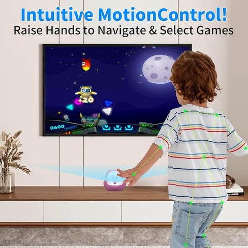 وحدة تحكم ألعاب فيديو للأطفال - ألعاب تلفزيون AR Motion Sensing، أكثر من 100 لعبة مدمجة، توصيل وتشغيل HDMI مع وحدتي تحكم لاسلكيتين، هدية للأطفال من سن 3 إلى 12 عامًا in Kuwait