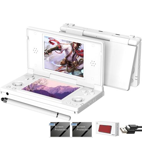 Aivuidbs RG DS Foldable Handheld Game Console RK3568 Anbernic RG DS Android 14 System two-Player Joystick Top and Bottom Dual Screen 4 inch OCA Full Touch Screen 4000mAh 3 + 32gb (RG DS Polar White-new) in Saudi Arabia
