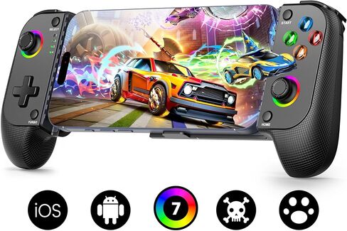 Wireless Phone Controller for iPhone/Android with Hall Joystick, Moblie Controller for iPhone Support Xbox Game Pass, Steam Link, Call of Duty, Roblox, Handheld Gaming Gamepad, Nintendo DS Consoles in Saudi Arabia