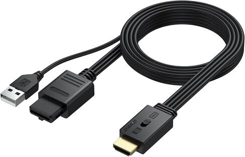 AUTOUTLET PS2 to HDMI Converter, Retro Gaming Adapter with 1080P Output, Supports 4:3 & 16:9 Aspect Ratios for PS2/PS1/SNES Consoles in Kuwait