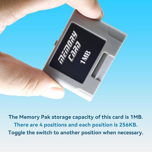 1MB Memory Pak, for N64 Memory Card, Storage Expansion Card, Compatible with Nintendo N64 Controller in Saudi Arabia