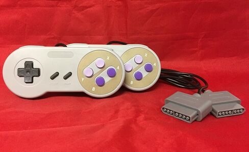 W4W Remote Control Compatible with Super Nintendo SNES - 7 Pin Connector - Pack of Two Controllers (2 Pack) in Saudi Arabia