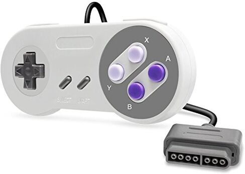 W4W Remote Control Compatible with Super Nintendo SNES - 7 Pin Connector - Pack of Two Controllers (2 Pack) in Saudi Arabia