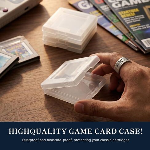 12 Pcs Clear Game Card Case, Anti Dust Cover Transparent Plastic Cartridge Storage Box Case, Snaps Closed Game Card Case for Nintendo Gameboy Color GB in Saudi Arabia