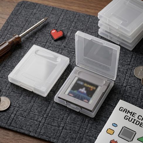12 Pcs Clear Game Card Case, Anti Dust Cover Transparent Plastic Cartridge Storage Box Case, Snaps Closed Game Card Case for Nintendo Gameboy Color GB in Saudi Arabia