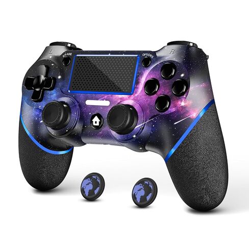 AceGamer Wireless Controller for PS4, Custom Design V2 Gamepad Joystick for PS4 with Non-Slip Grip of Both Sides and 3.5mm Audio Jack! Thumb Caps Included! (Galaxy) in Kuwait