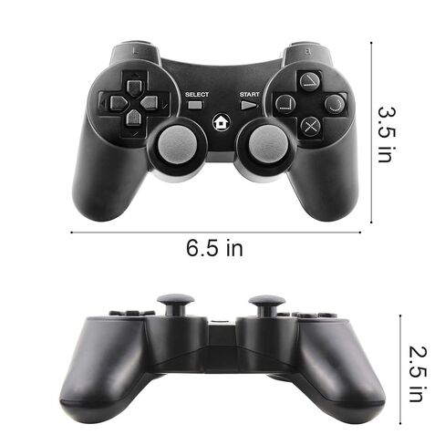 Diswoe Controller for PS-3, Wireless Bluetooth Controller Gamepad Joystick, Double Vibrating Controller for Play_station 3 with Charger Cable Cord Thump Grips in Saudi Arabia