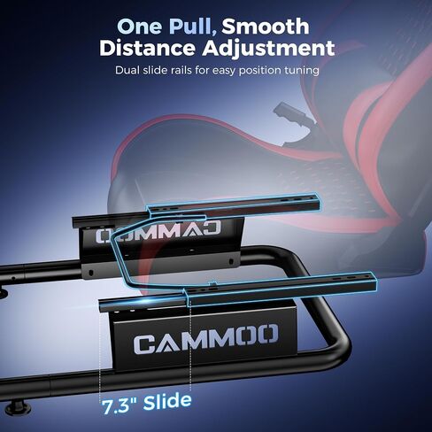 CAMMOO High Compatible Sim Racing Cockpit with Monitor Mount Fits Handbrake | One-Box Shipment, Blister Screws, 31 Holes Wheel Panel, 26 Holes Shifter Panel, Adjustable Racing Simulator Cockpit with Seat in Saudi Arabia
