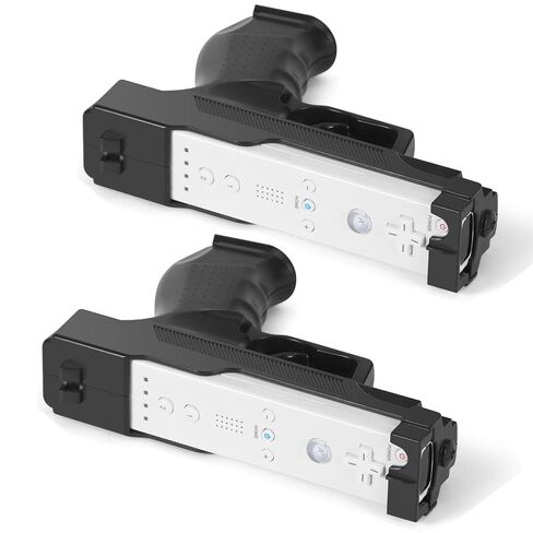GLCONN Motion Plus Gun Compatible with Wii and Wii U Controller, Gaming Accessories for Wii and Wii U Games - Set of 2 in Saudi Arabia